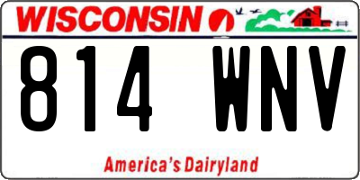 WI license plate 814WNV