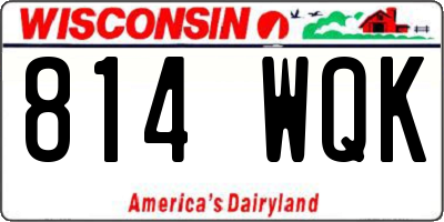 WI license plate 814WQK