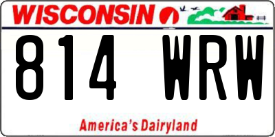 WI license plate 814WRW