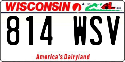 WI license plate 814WSV