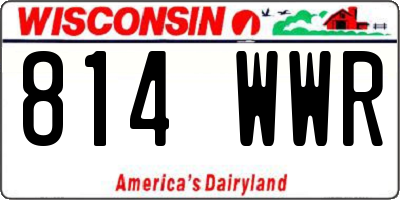 WI license plate 814WWR