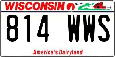 WI license plate 814WWS