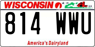 WI license plate 814WWU