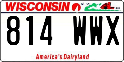 WI license plate 814WWX