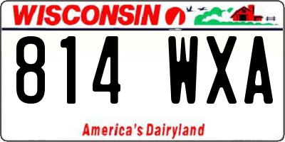 WI license plate 814WXA