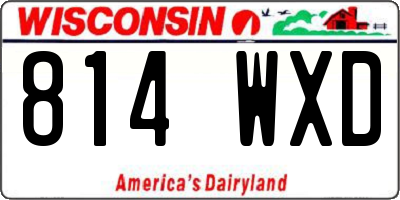 WI license plate 814WXD