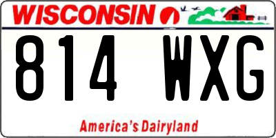WI license plate 814WXG