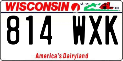 WI license plate 814WXK