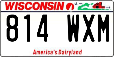 WI license plate 814WXM