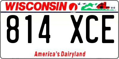 WI license plate 814XCE