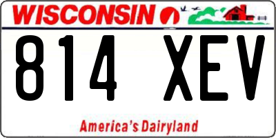WI license plate 814XEV