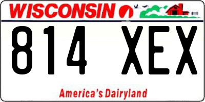 WI license plate 814XEX