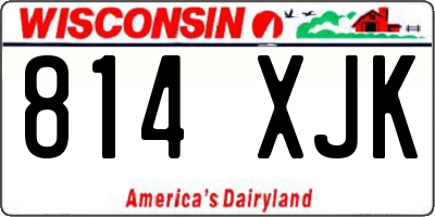 WI license plate 814XJK