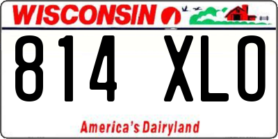 WI license plate 814XLO