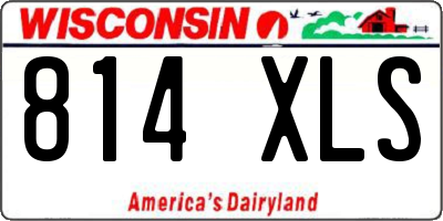 WI license plate 814XLS