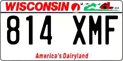 WI license plate 814XMF