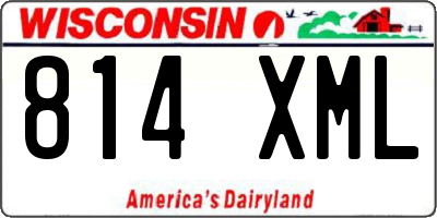 WI license plate 814XML