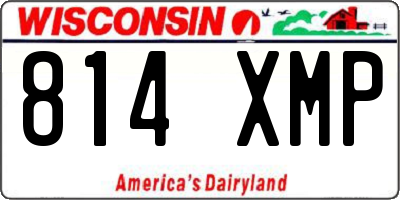 WI license plate 814XMP