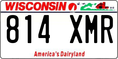 WI license plate 814XMR