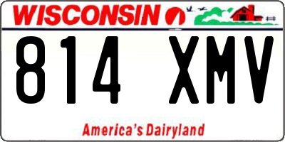 WI license plate 814XMV