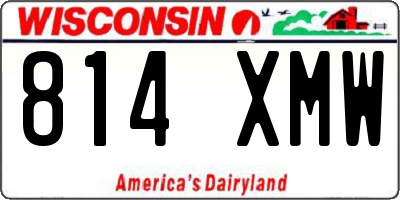 WI license plate 814XMW