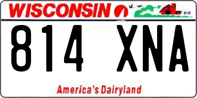 WI license plate 814XNA