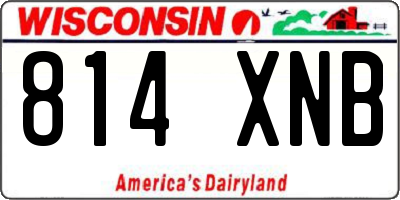 WI license plate 814XNB