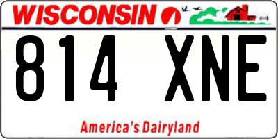 WI license plate 814XNE