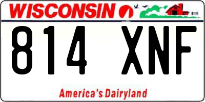 WI license plate 814XNF