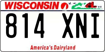 WI license plate 814XNI