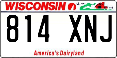 WI license plate 814XNJ