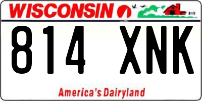 WI license plate 814XNK