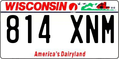 WI license plate 814XNM
