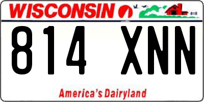 WI license plate 814XNN