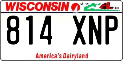 WI license plate 814XNP