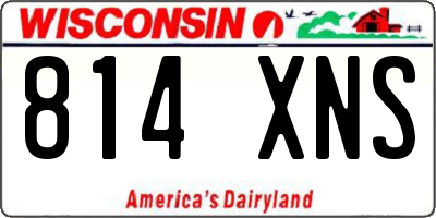 WI license plate 814XNS