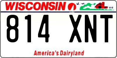 WI license plate 814XNT