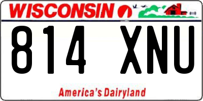 WI license plate 814XNU