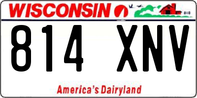 WI license plate 814XNV
