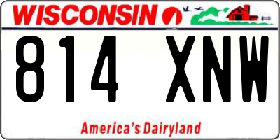WI license plate 814XNW