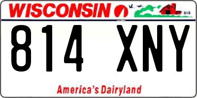 WI license plate 814XNY