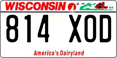 WI license plate 814XOD