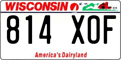 WI license plate 814XOF