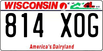 WI license plate 814XOG