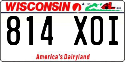WI license plate 814XOI