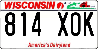 WI license plate 814XOK