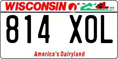 WI license plate 814XOL