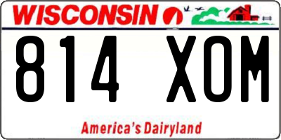 WI license plate 814XOM