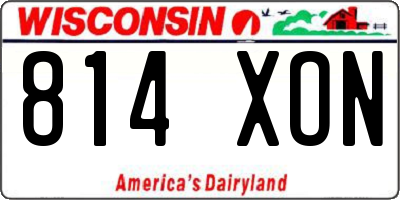 WI license plate 814XON