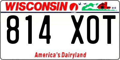 WI license plate 814XOT